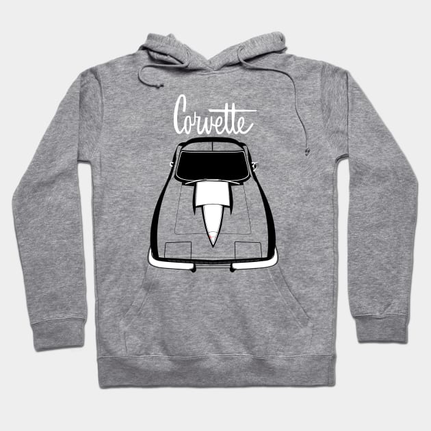 Corvette C2 - White line Hoodie by V8social